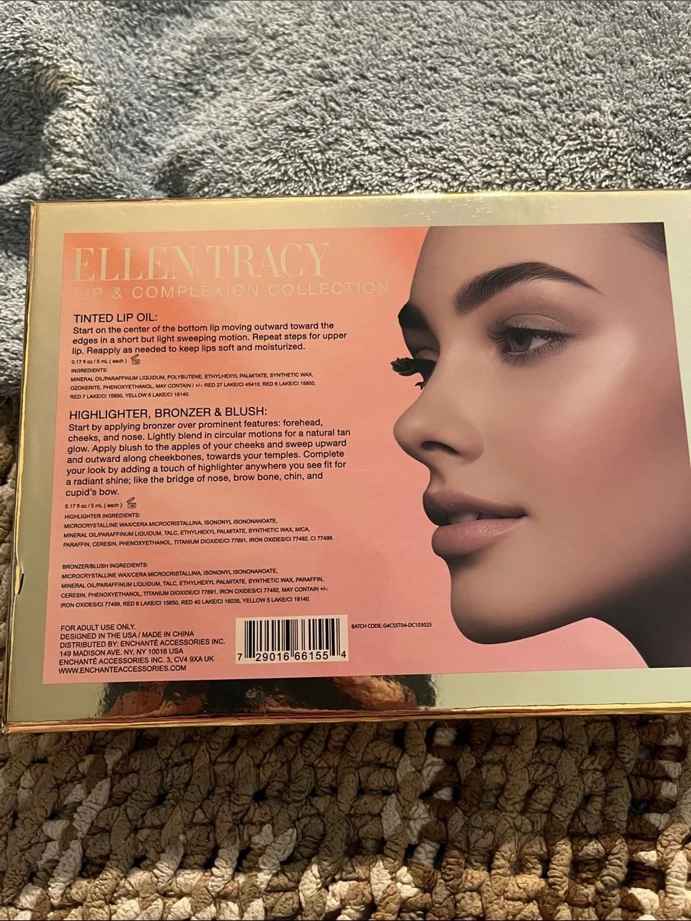 NIB Ellen Tracy Lip & Complexion Collection — Pink and Rose Shades